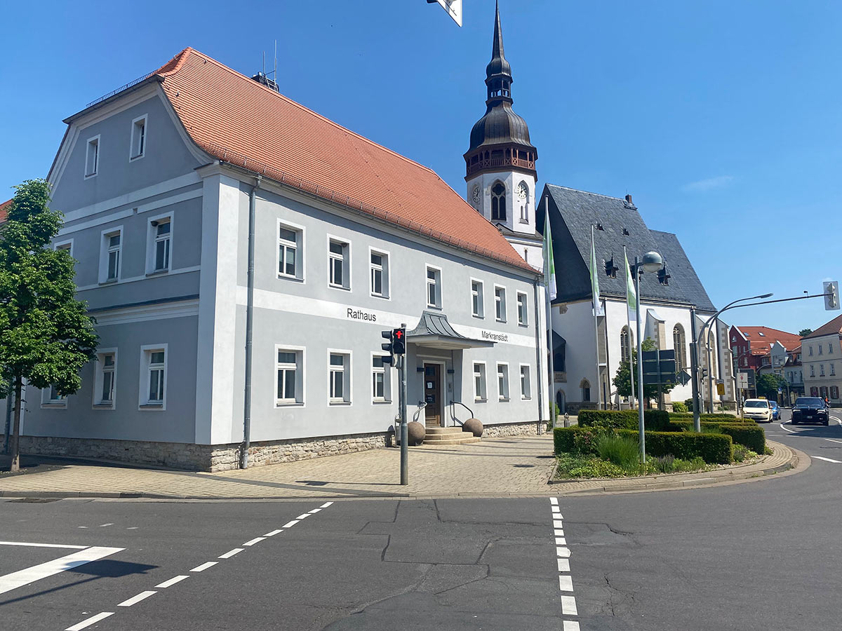 Rathaus und Kirche Markranstaedt